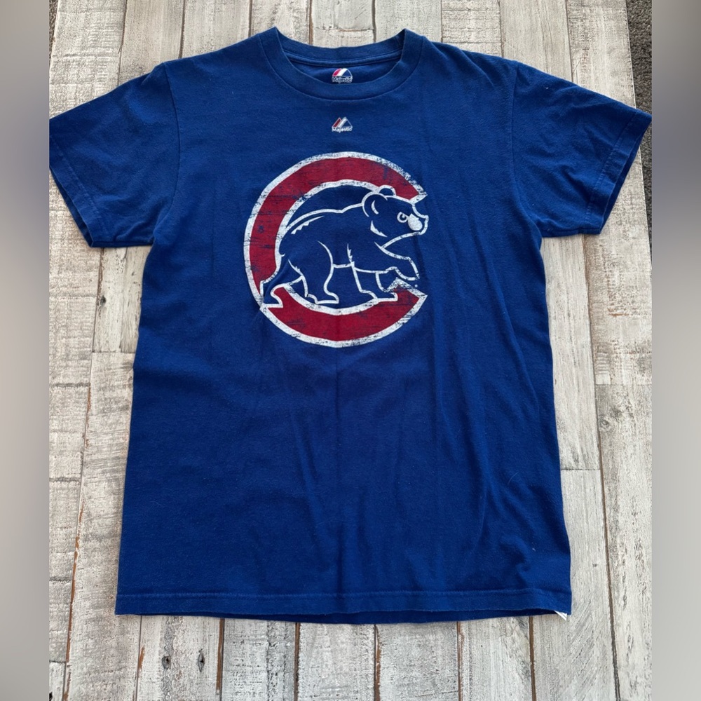 Majestic Blue Chicago Cubs “#1 Dad”Graphic T-Shirt